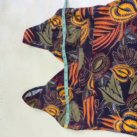 Lagon Bleu Women's Tropical One Piece Bathing Suit Size 44 (Small/Med.) - Picture 5 of 11